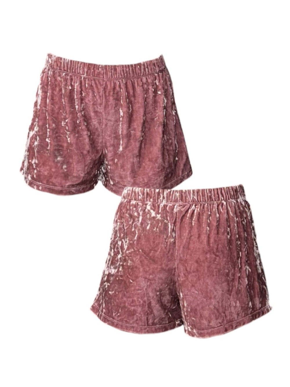 Velvet Lounge Shorts in Dusty Rose
